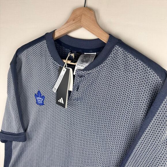 New Adidas x Toronto Maple Leafs Men's Size L Polo Golf Shirt Casual Collared - Picture 2 of 8